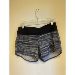 Lululemon Run Times Short Black White Size 6